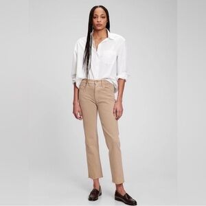 GAP Women's “Cheeky” High Rise Khaki Cropped Jeans Like New 10/30